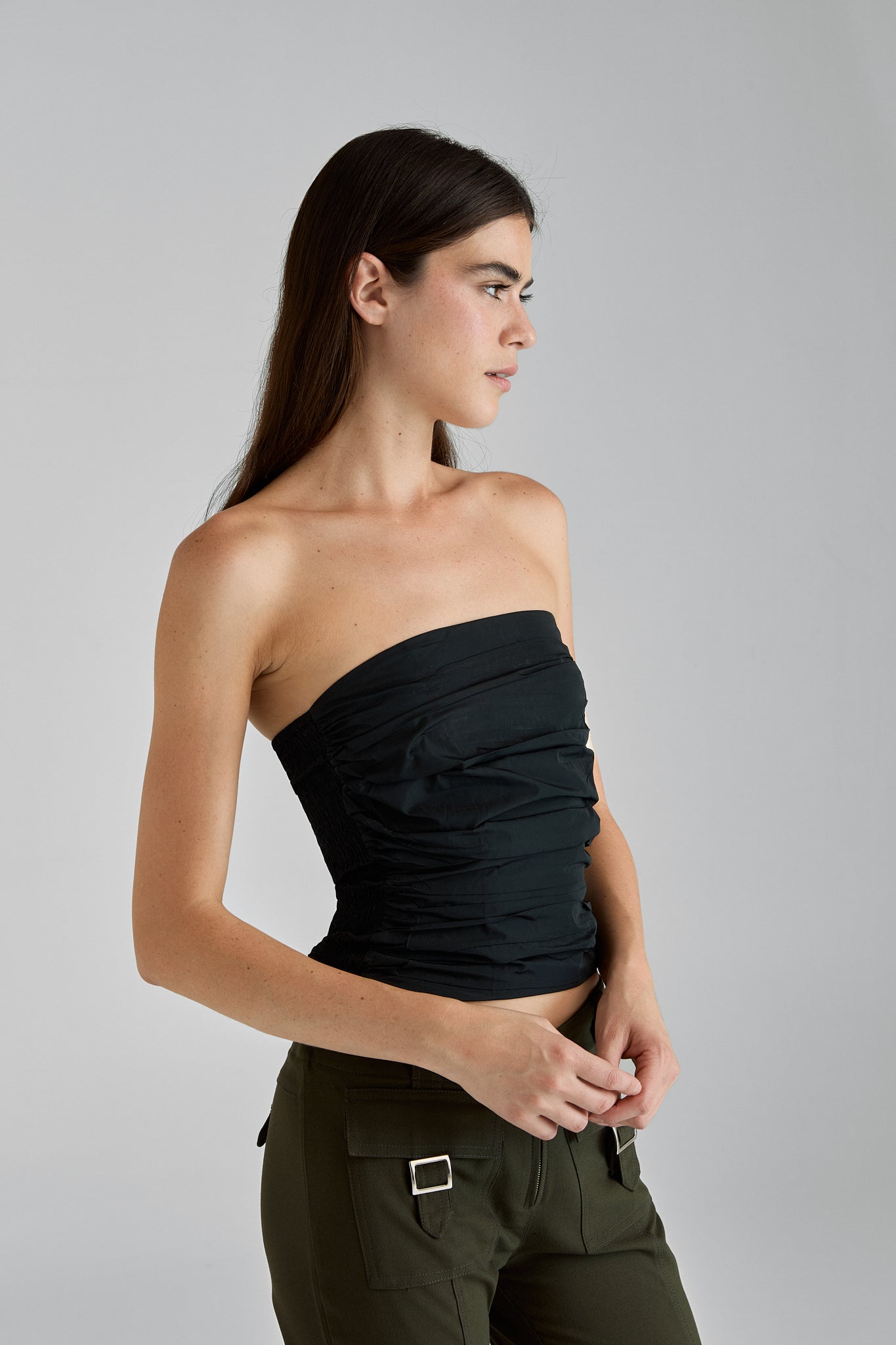 Nami / Strapless ruched top