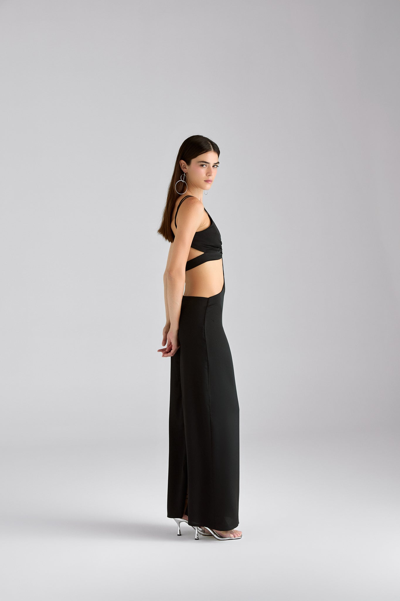 Lucıd Feelıngs / Bağlama detaylı saten maksi elbise