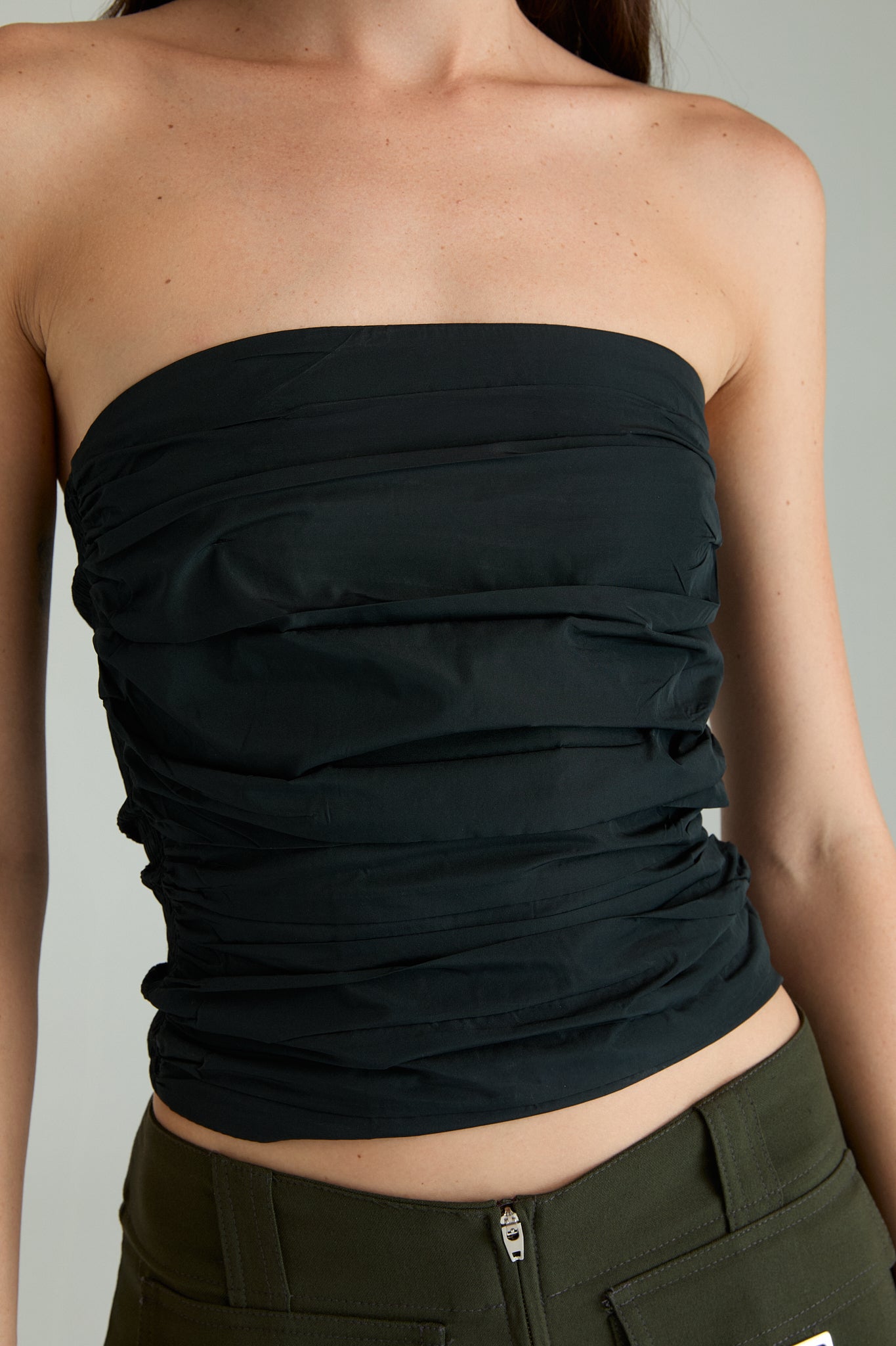 Nami / Strapless ruched top